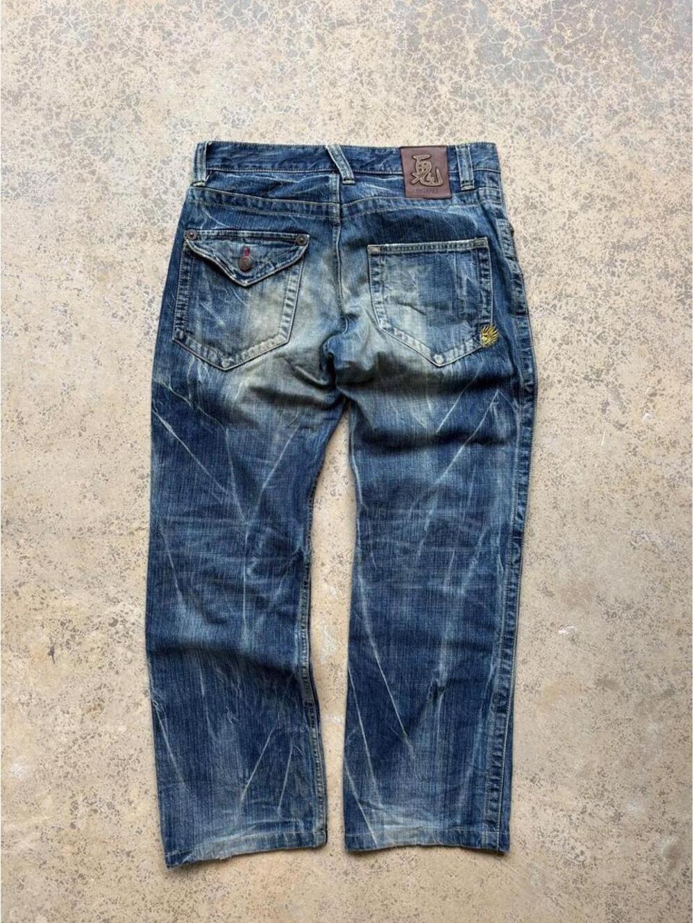 Japanese Oniarai bootcut jeans size 33
